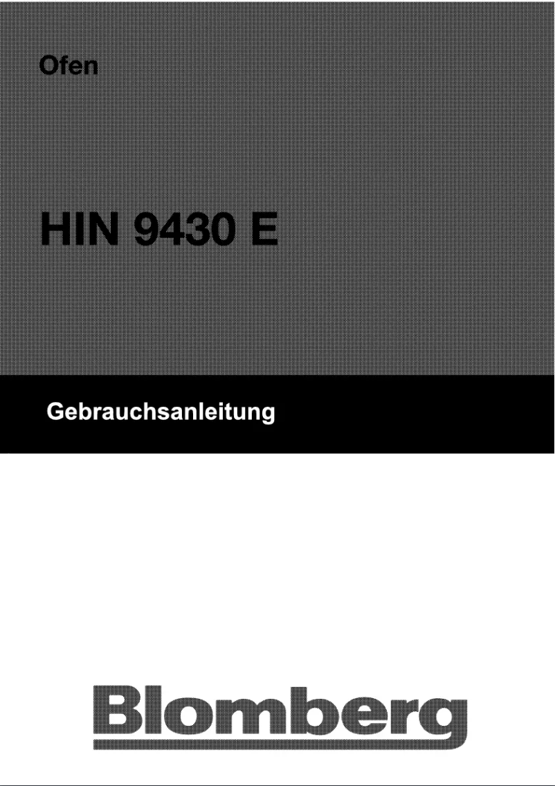 Page 1 de la notice Manuel utilisateur Blomberg HIN 9430 E