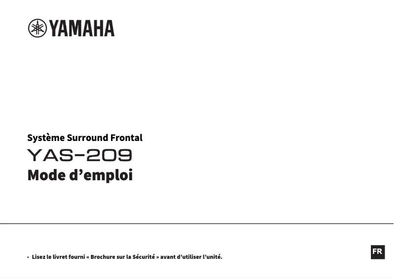Page 1 de la notice Manuel utilisateur Yamaha YAS-209