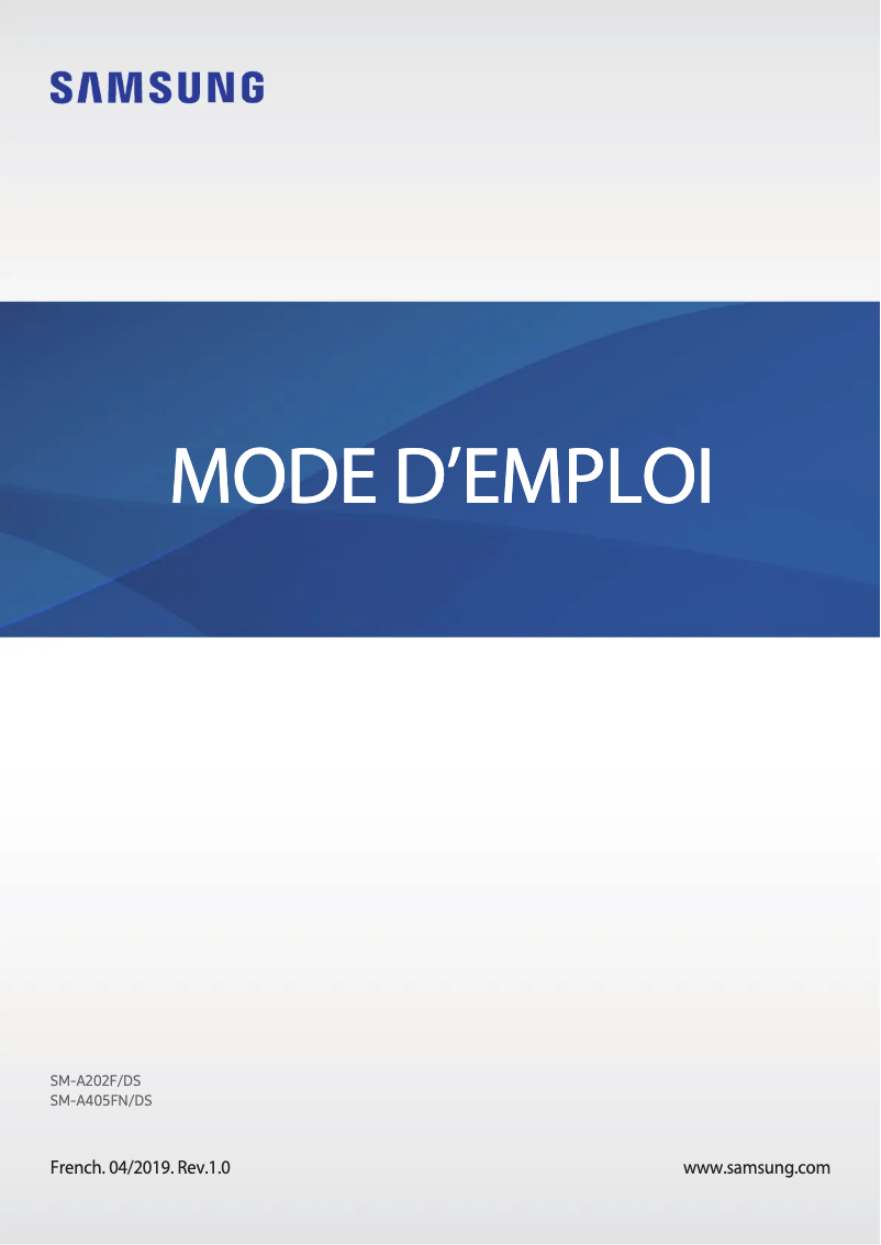 Página 1 del manual Manual de usuario Samsung Galaxy A20e