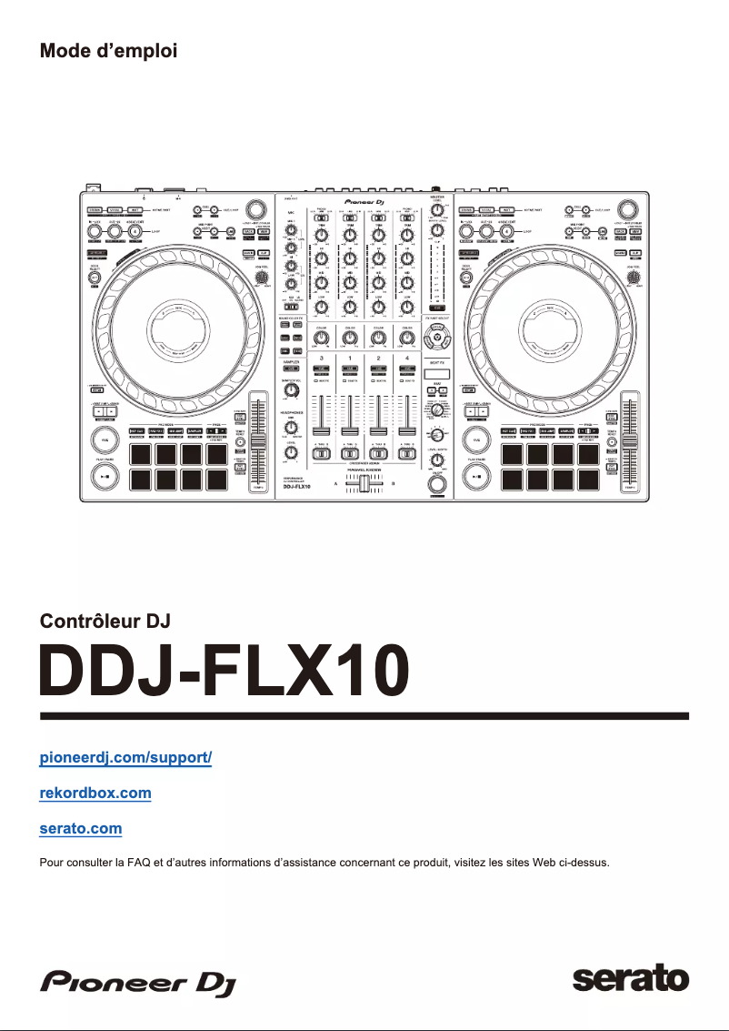 Página 1 del manual Guía de inicio rápido Pioneer DDJ-FLX10