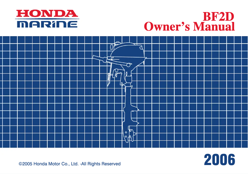 Page 1 de la notice Manuel utilisateur Honda BF2D (2006)