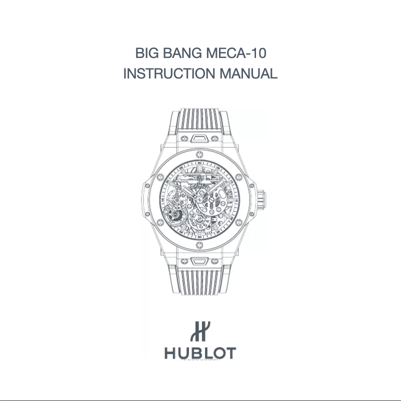 Página 1 del manual Manual de usuario Hublot Big Bang Meca-10 414.OX.9101.LR.9904.NJA18
