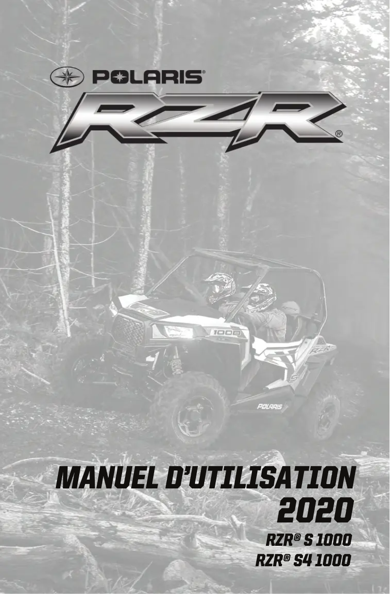 Page 1 de la notice Manuel utilisateur Polaris RZR S4 1000 (2020)