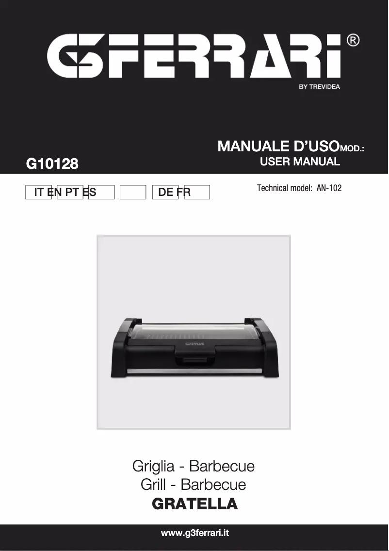 Page 1 de la notice Manuel utilisateur G3 Ferrari Gratella G10128