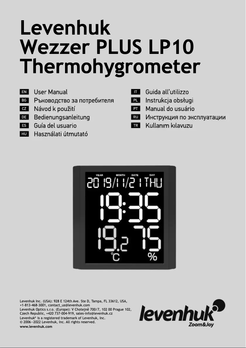Page 1 of the manual User Manual Levenhuk Wezzer PLUS LP10