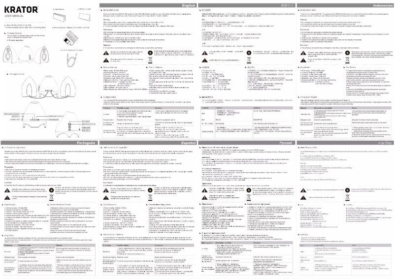 Page 1 de la notice Manuel utilisateur Krator N4-21035