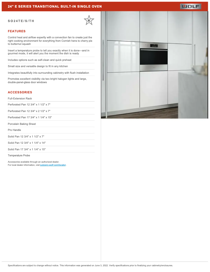 Page 1 de la notice Manuel utilisateur Wolf SO24TE