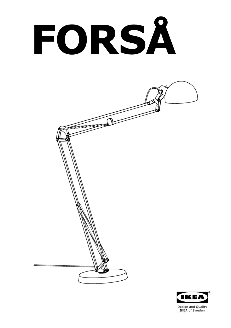 Page 1 de la notice Instructions / montage Ikea FORSA