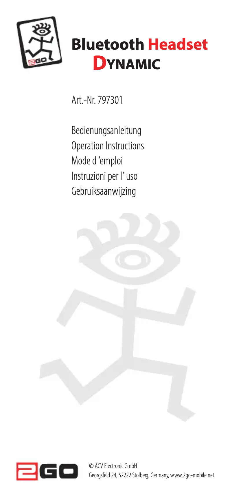 Page 1 de la notice Manuel utilisateur 2GO Dynamic