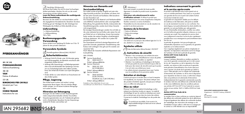 Page 1 de la notice Manuel utilisateur Playtive IAN 295682