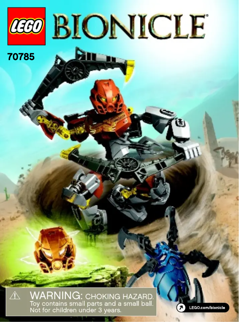 Page 1 de la notice Manuel utilisateur Lego Bionicle 70785