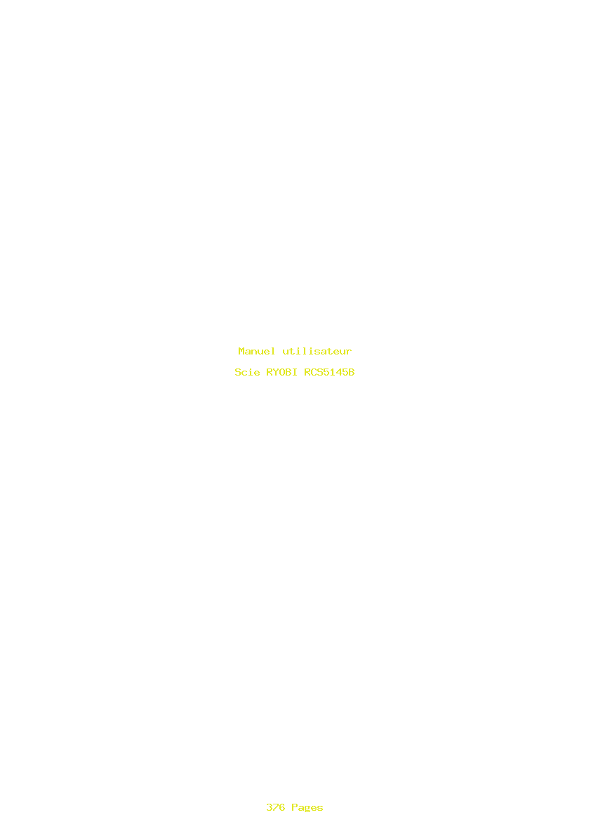 Page 1 de la notice Manuel utilisateur RYOBI RCS5145B