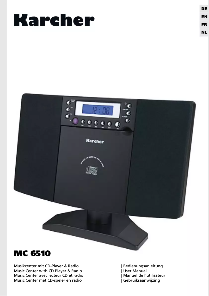 Page 1 de la notice Manuel utilisateur Karcher Audio MC 6510