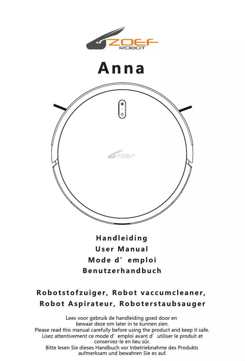 Página 1 del manual Manual de usuario Zoef Robot Anna AS20Z