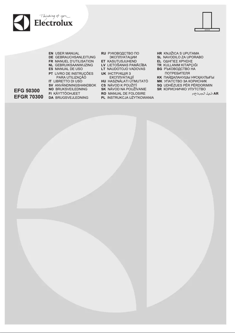 Página 1 del manual Manual de usuario Electrolux EFGR70300X