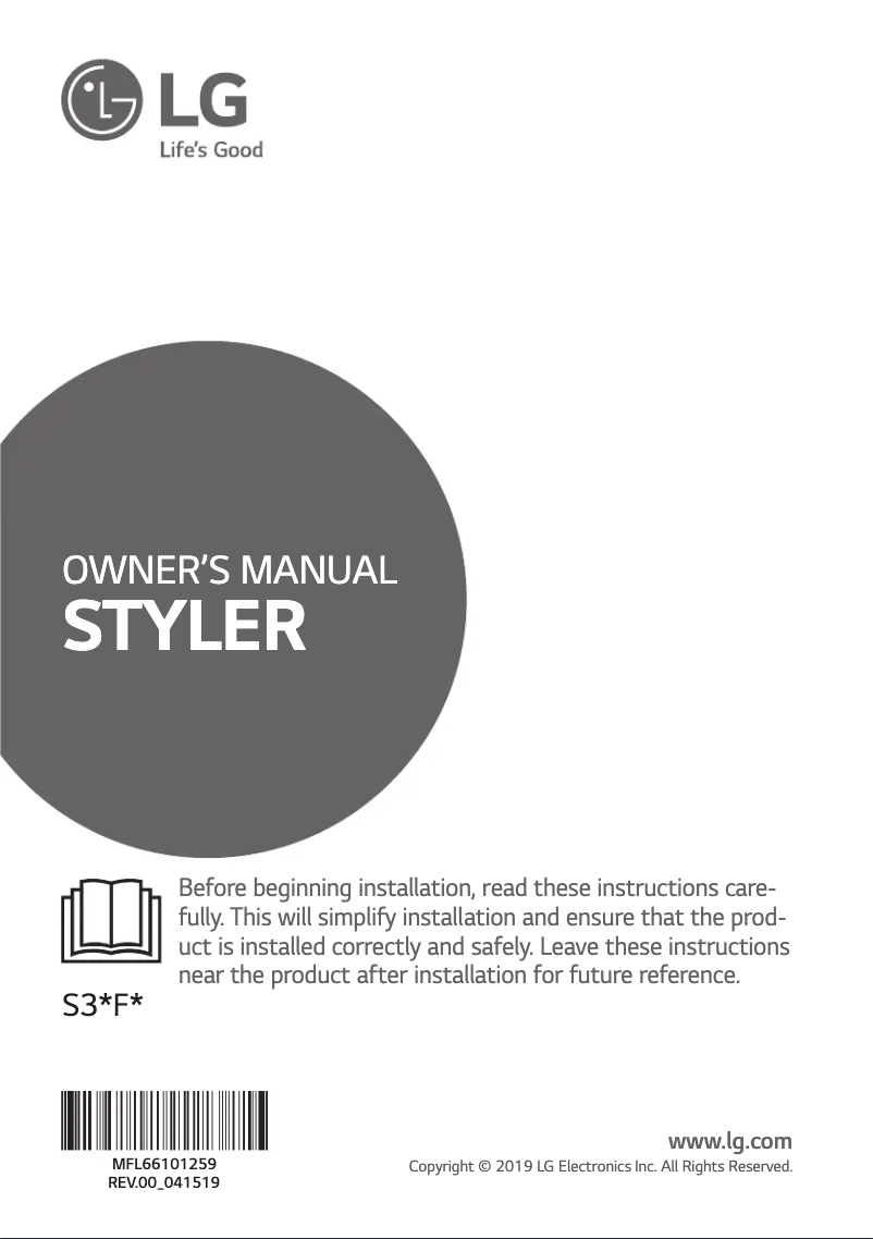 Page 1 de la notice Manuel utilisateur LG S5MB