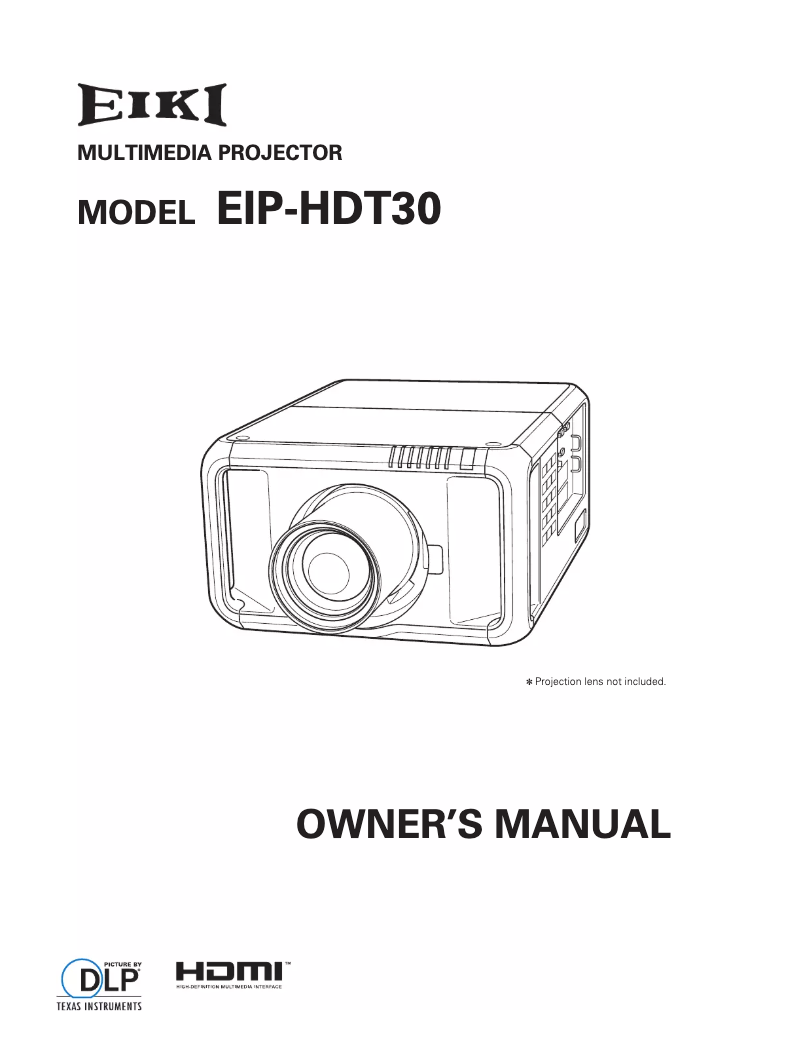Página 1 del manual Manual de usuario EIKI EIP-HDT30