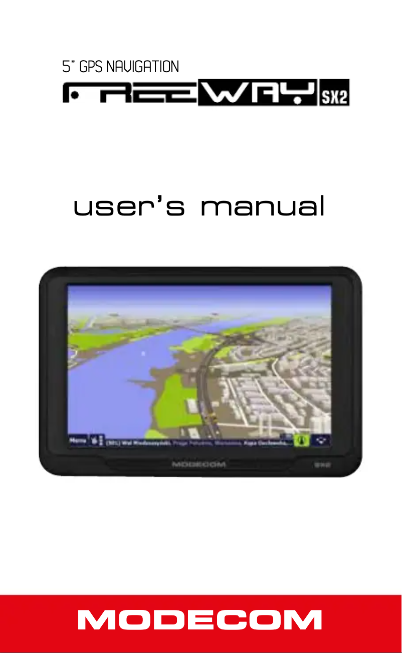 Page 1 de la notice Manuel utilisateur ModeCom FreeWAY SX2