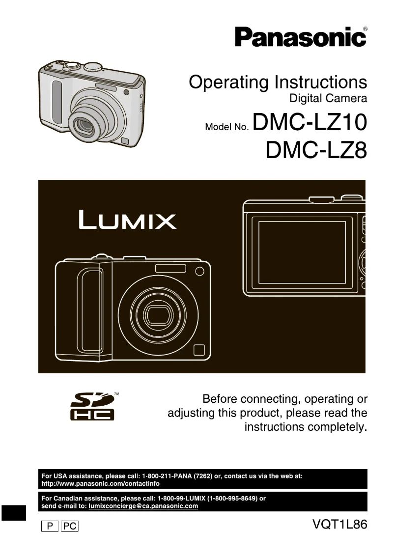 Página 1 del manual Manual de usuario Panasonic Lumix DMC-LZ10