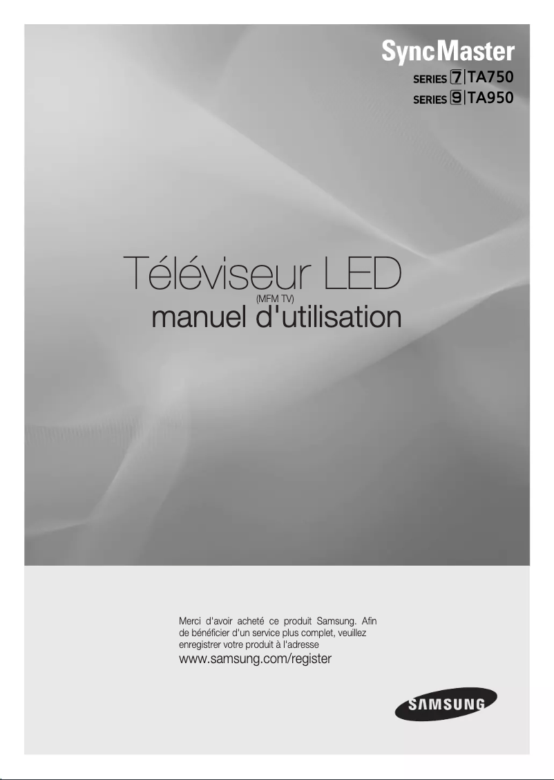 Page 1 de la notice Manuel utilisateur Samsung SyncMaster T27A750
