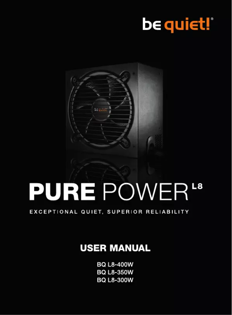 Page 1 of the manual User Manual Be Quiet! Pure Power L8-300W