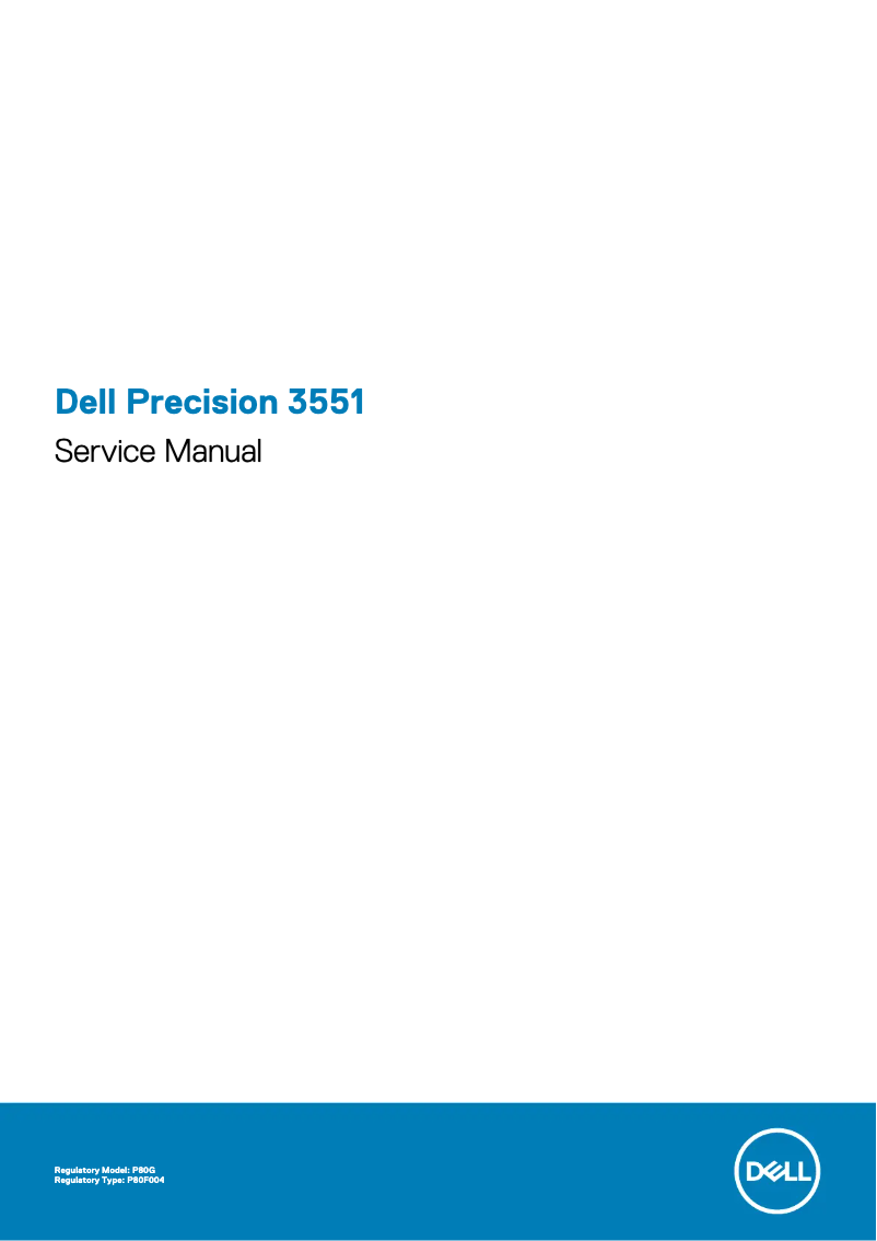 Page 1 de la notice Manuel utilisateur Dell Precision 3551