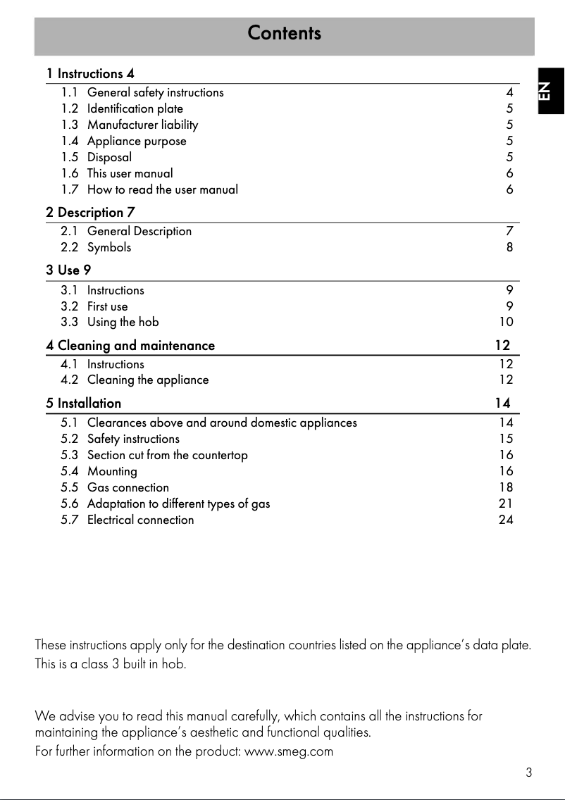Page 1 de la notice Manuel utilisateur Smeg PVL675LCNAU
