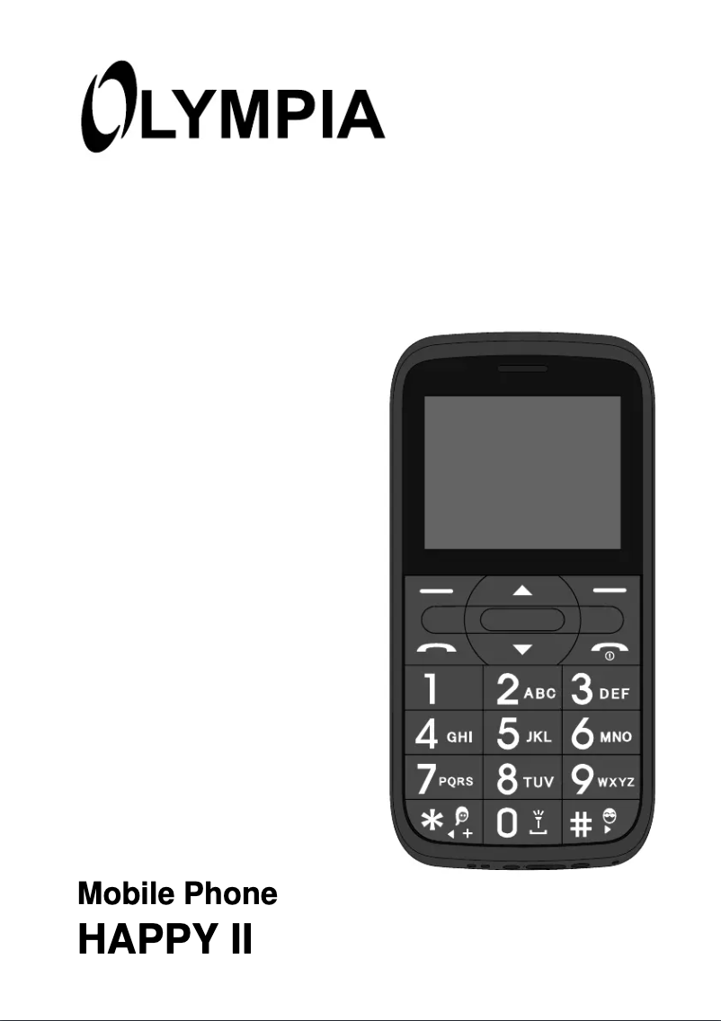 Page 1 de la notice Manuel utilisateur Olympia Happy II