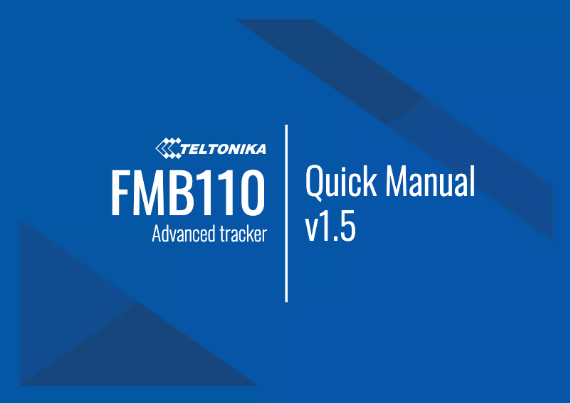 Page 1 de la notice Manuel utilisateur Teltonika FMB110