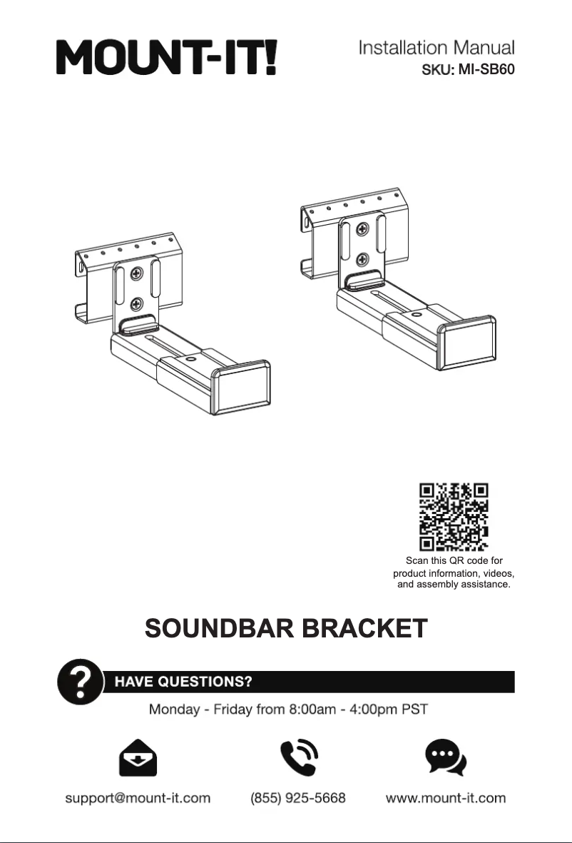 Page 1 of the manual User Manual Mount-It! MI-SB60