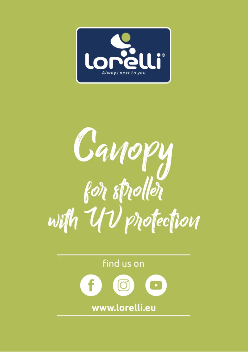 Page 1 de la notice Manuel utilisateur Lorelli Canopy for stroller