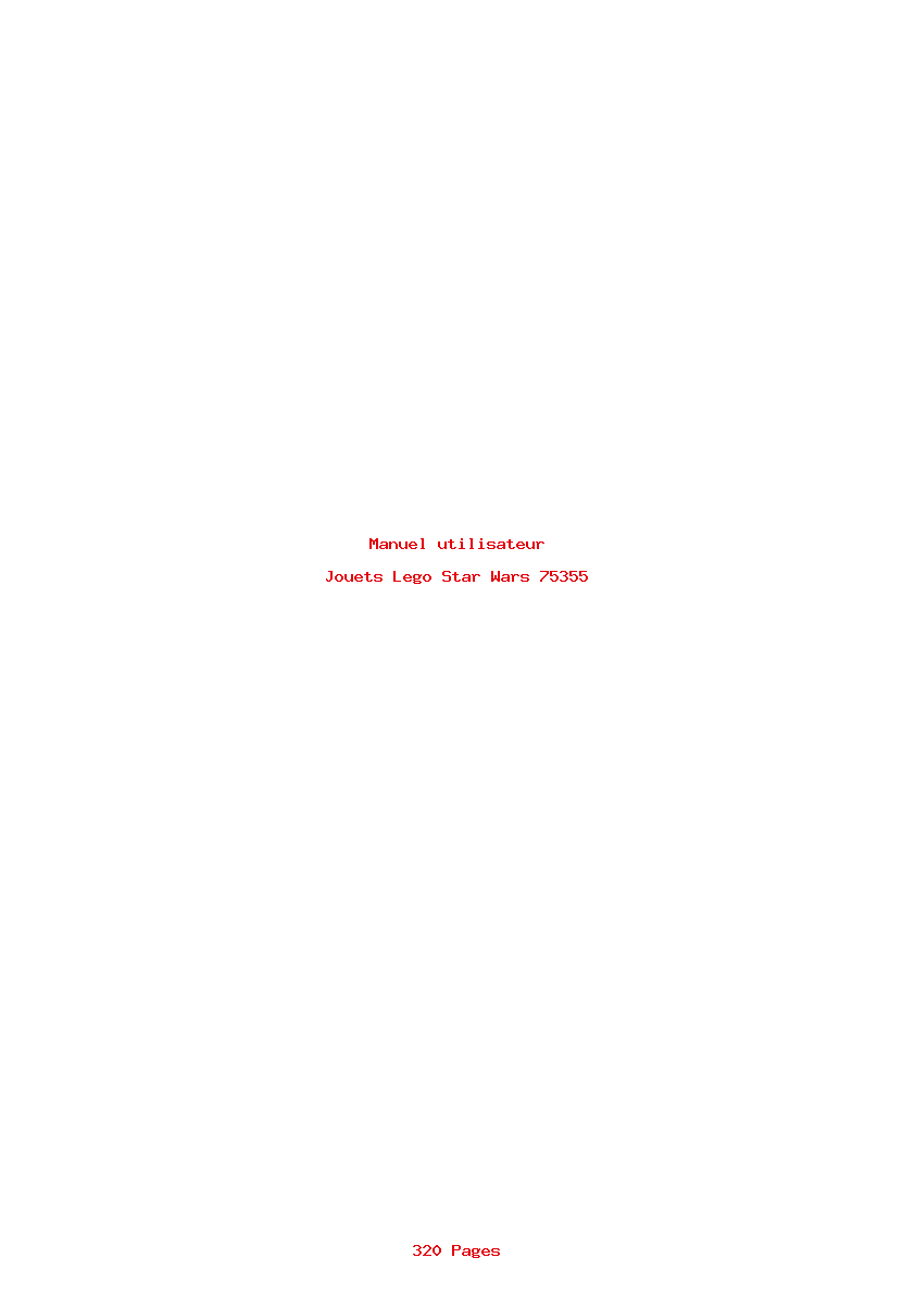 Page 1 de la notice Manuel utilisateur Lego Star Wars 75355