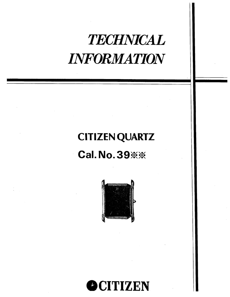 Image de la première page du manuel de l'appareil Cal 39XX