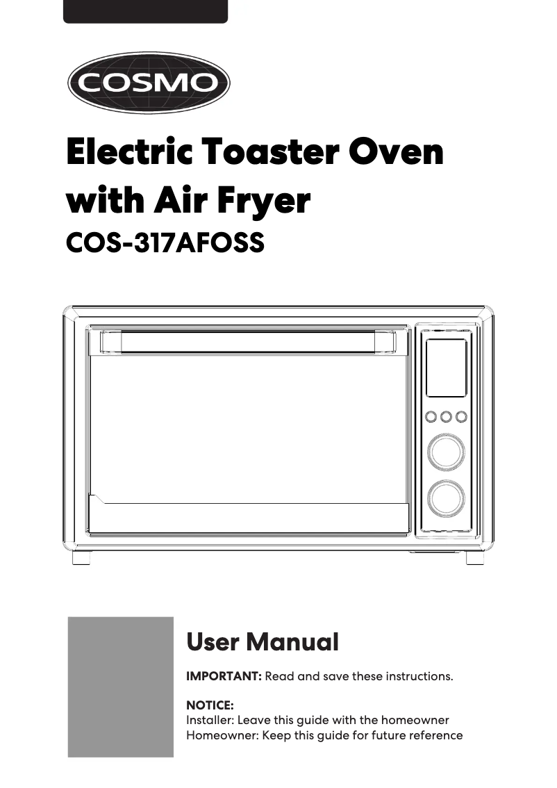 Page 1 de la notice Manuel utilisateur Cosmo COS-317AFOSS