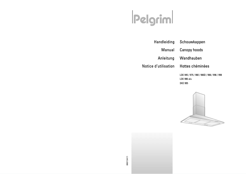 Page 1 de la notice Manuel utilisateur Pelgrim LSK980RVS