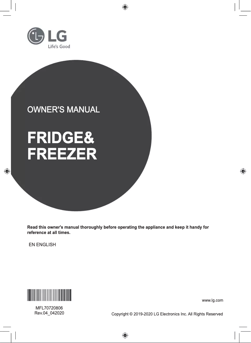 Page n°1 - Manuel utilisateur LG GB-B4059MT