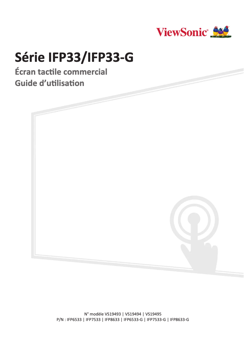 Página 1 del manual Manual de usuario Viewsonic ViewBoard IFP7533-G