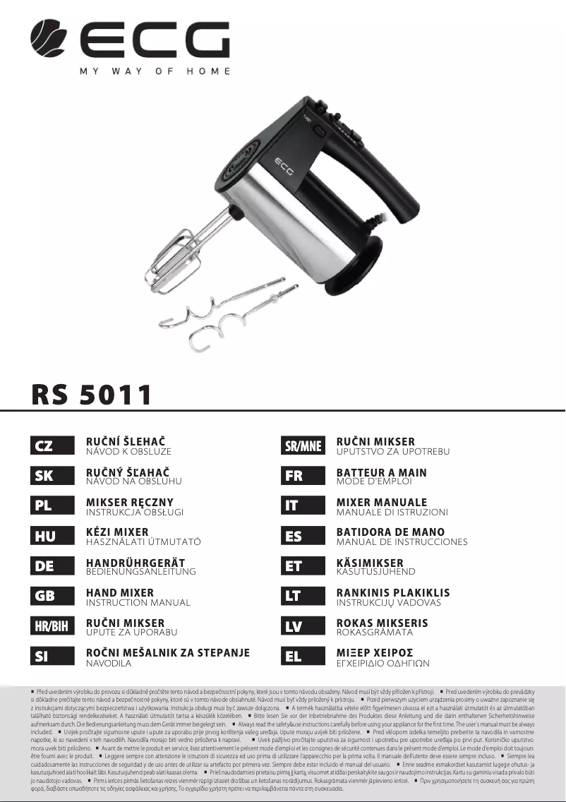 Page 1 of the manual User Manual ECG RS 5011