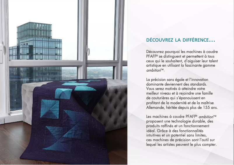 Página 1 del manual Folleto Pfaff Ambition 620