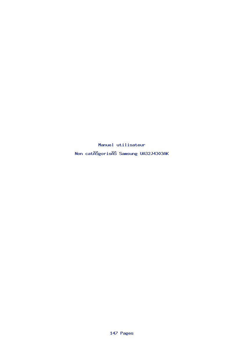 Image de la première page du manuel de l'appareil UA32J4303AK