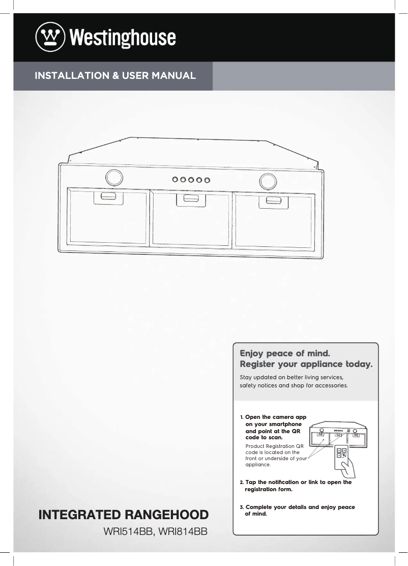 Page 1 de la notice Manuel utilisateur Westinghouse WRI514BB