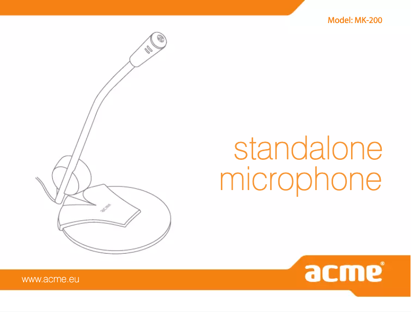 Page 1 de la notice Manuel utilisateur Acme United MK200
