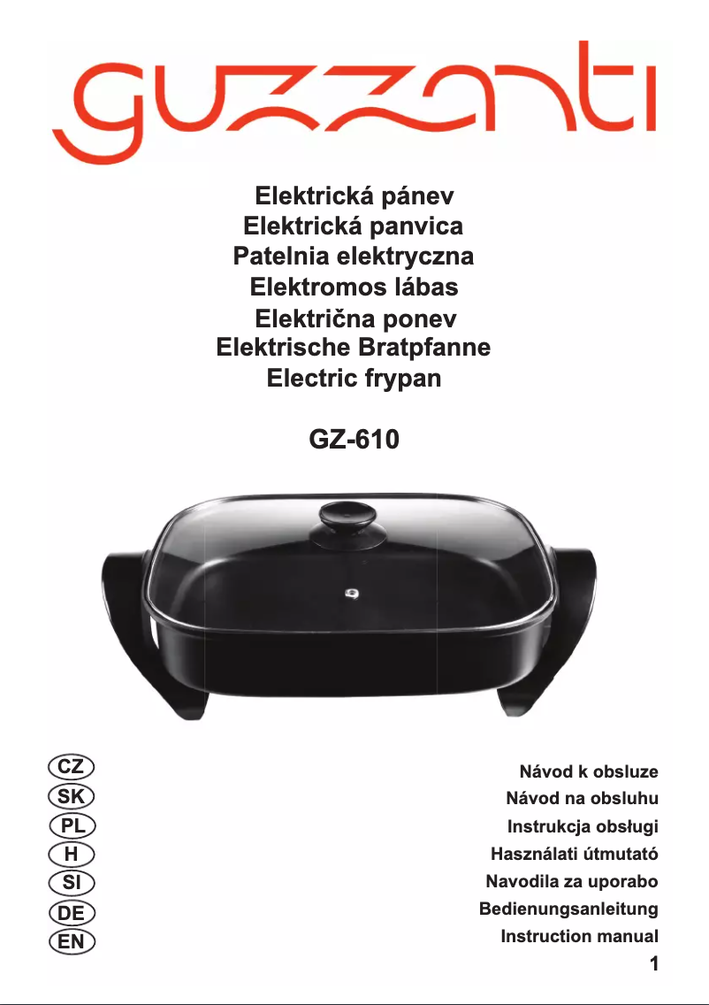 Página 1 del manual Manual de usuario Guzzanti GZ-610