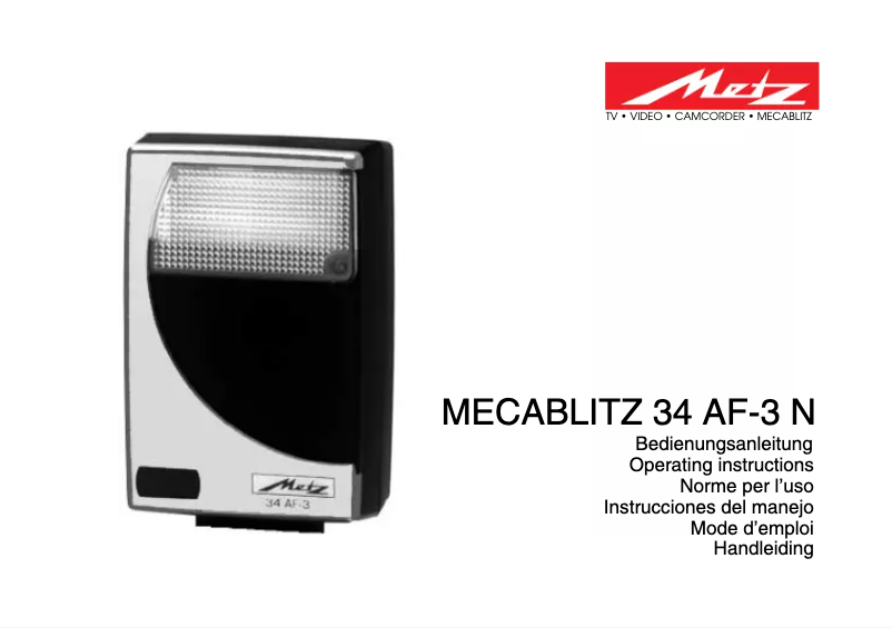 Página 1 del manual Manual de usuario Metz Mecablitz 34 AF-3 N