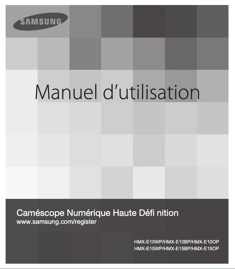 Page 1 de la notice Manuel utilisateur Samsung HMX-E10BP