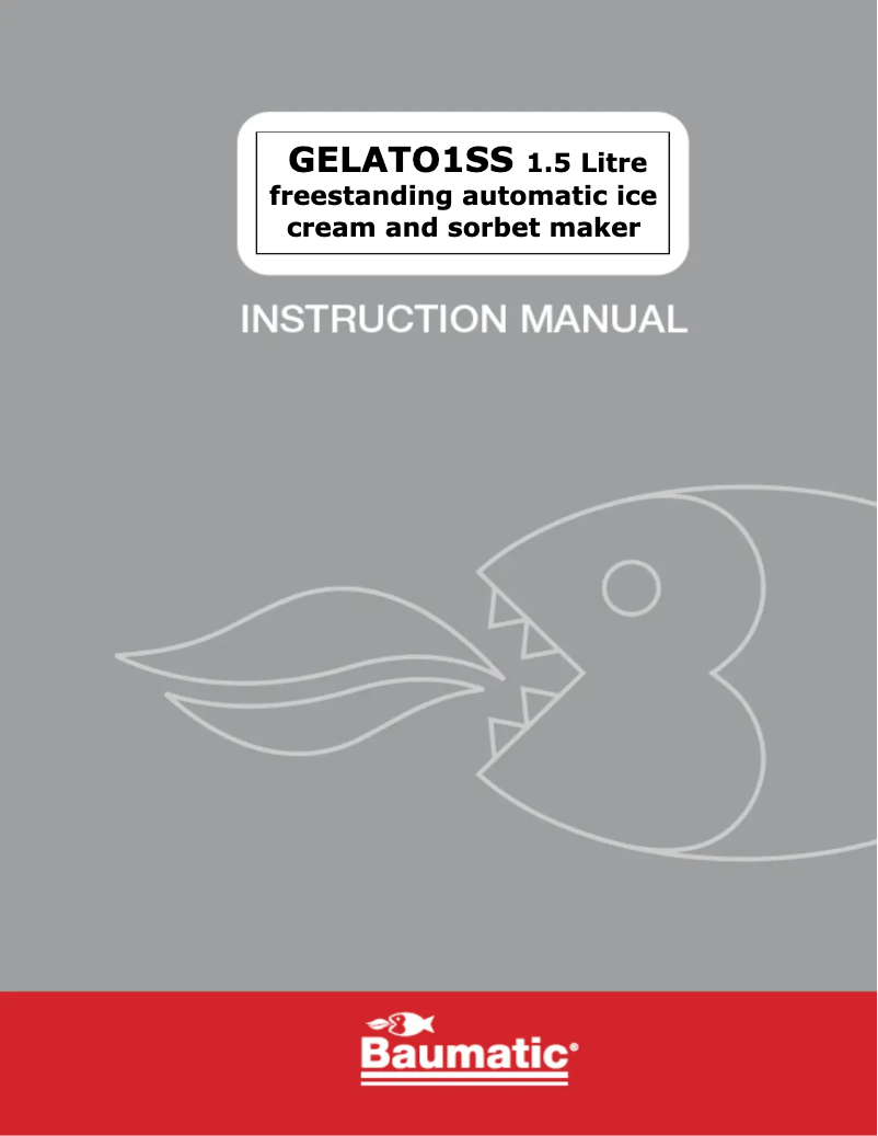 Page 1 de la notice Manuel utilisateur Baumatic GELATO1SS