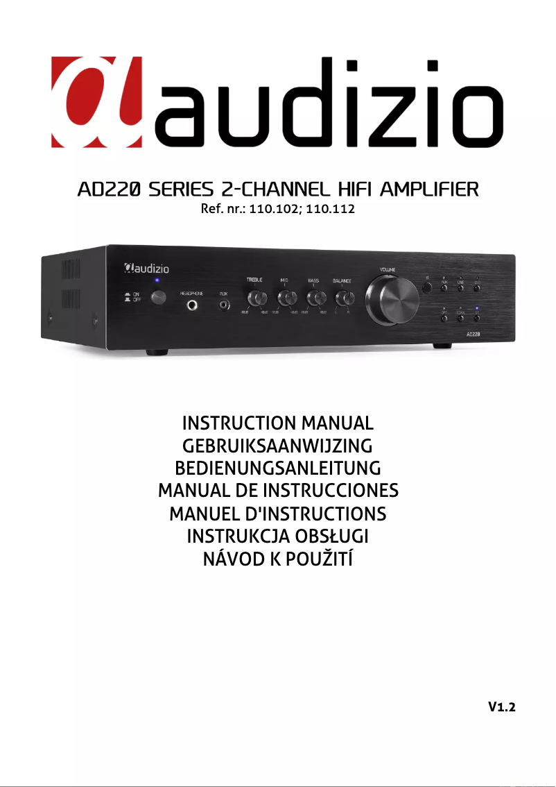Page 1 de la notice Manuel utilisateur Audizio AD220A