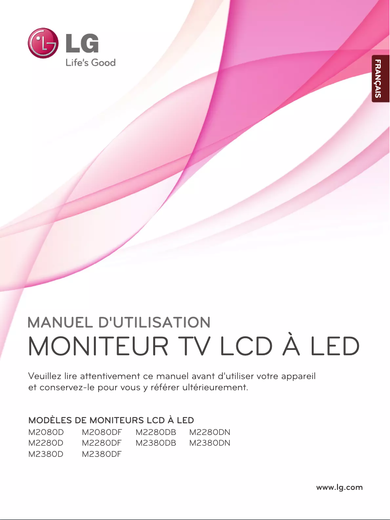 Page 1 de la notice Manuel utilisateur LG M2780DF-PZ