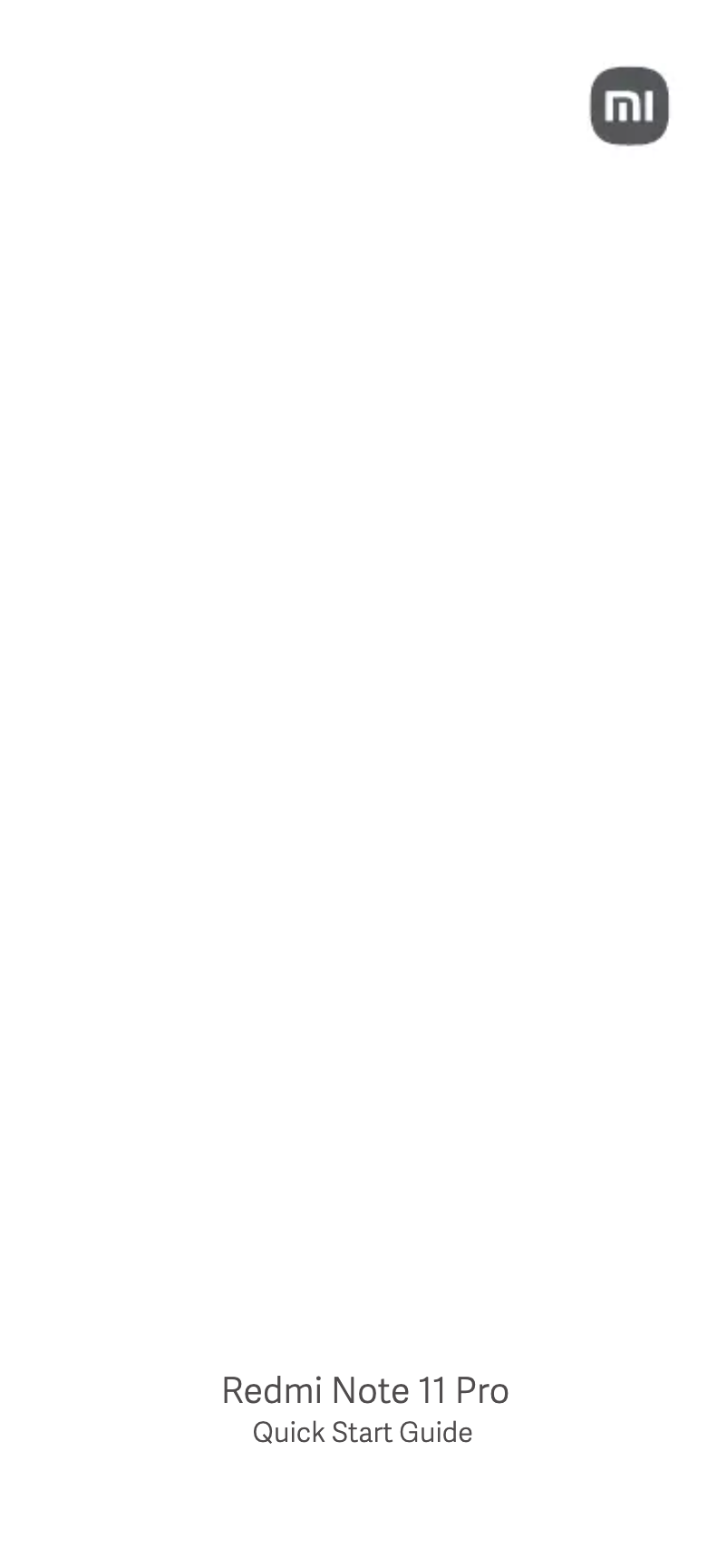 Page 1 de la notice Manuel utilisateur Xiaomi Redmi Note 11 Pro 5G