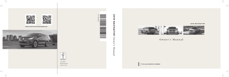 Page 1 de la notice Manuel utilisateur Lincoln Navigator (2019)